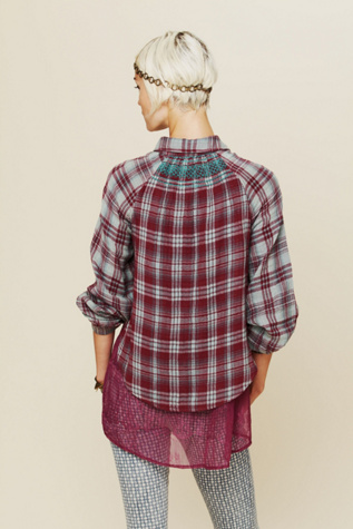 FP New Romantics Plaid Capelet Top
