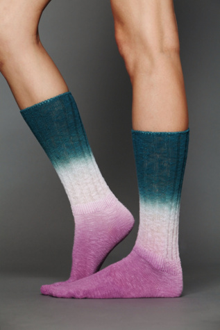 Dip Dye Slouch Sock