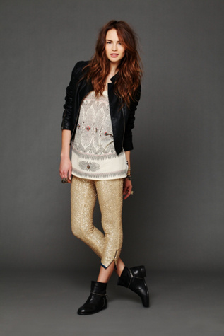 One Teaspoon Sequin Cropped Pant