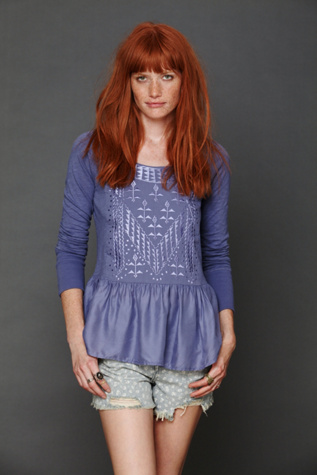 Knit Top with Embroidery