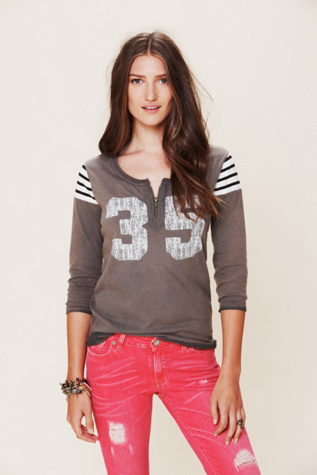 Varsity Zip Henley