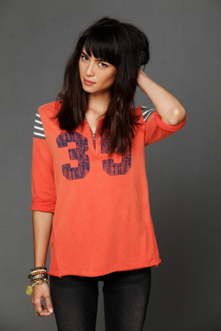 Varsity Zip Henley