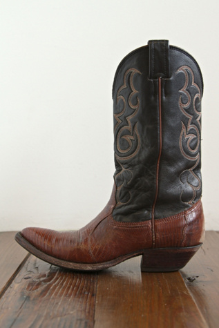 Free People Vintage Black and Brown Boot in vintage-shoes