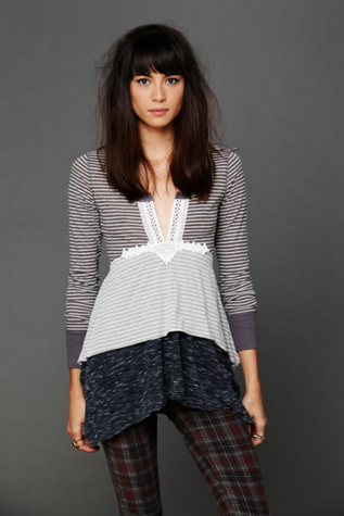 Layered Stripes Long Sleeve Top