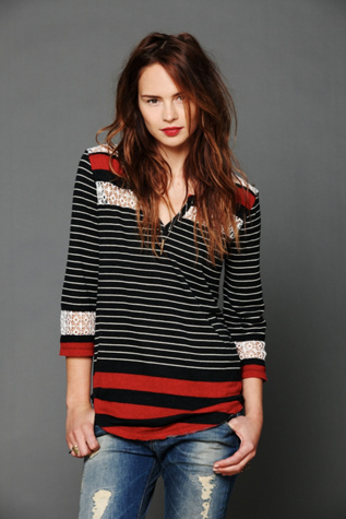 Stripe Crochet Tee