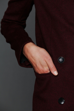 Bordeaux Maxi Wool Coat