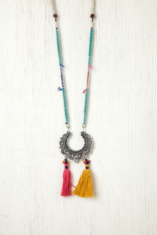 Crescent Tassel Necklace