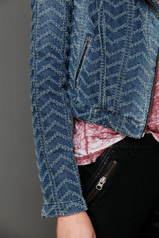 We The Free Denim Motorcycle Jacket