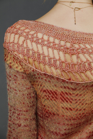 Crochet Back Pattern Pullover