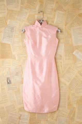 Free People Vintage Pink Silk Texturized Dress in Vintage-Dresses