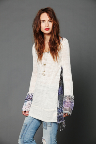 Printed Fringe Tunic