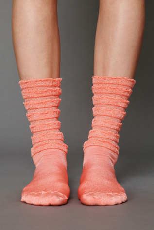 Ruffle Satin Ankle Sock