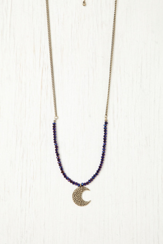 Druzy Moon Pendant
