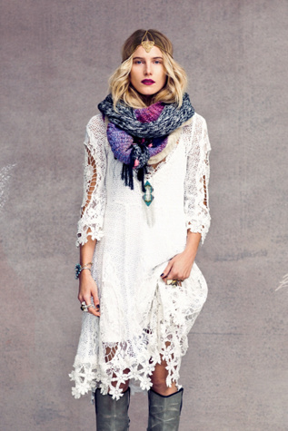 Free People Mi Amore Lace Dress in crochet-dresses