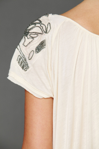 Embellished Shoulder Tee