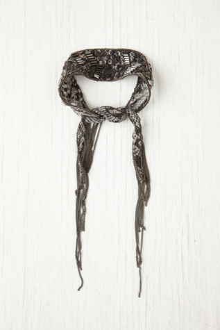 Beaded Metal Fringe Bracelet