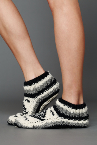 Chunky Cable Slipper Sock