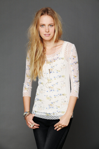 Pieced Lace Layering Top