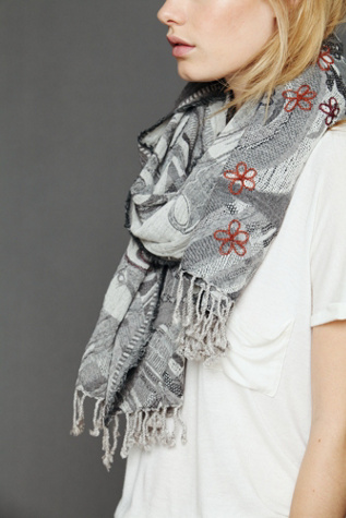 Woven Embroidered Scarf