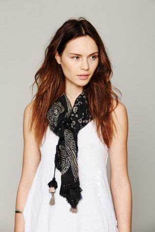 Tassel Printed Scarf