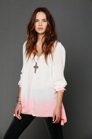 Dip Dye Long Sleeve Tunic