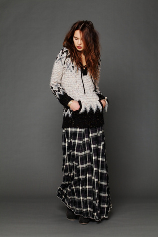 Plaid Flannel Maxi Skirt
