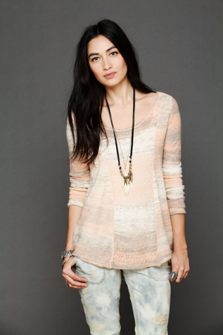 Marled Boxy Lace Pullover in sale-sale-sweaters