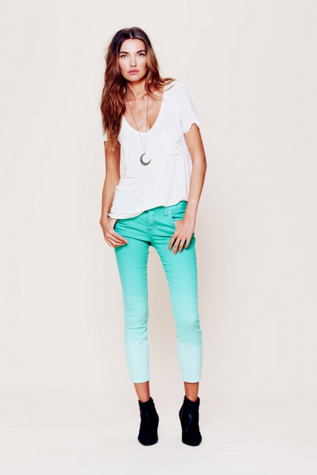 Dip Dye 5 Pocket Skinny Jeans