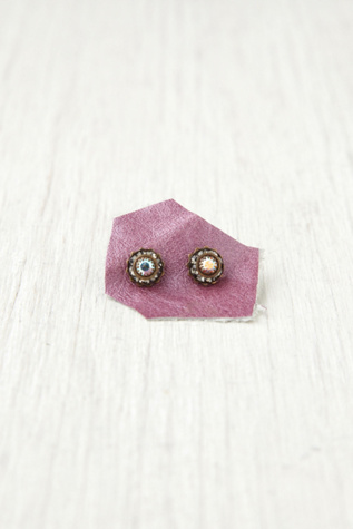 Crystal Flower Studs