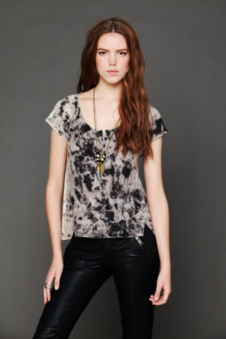 Free People Punched Eyelet Tee in tops