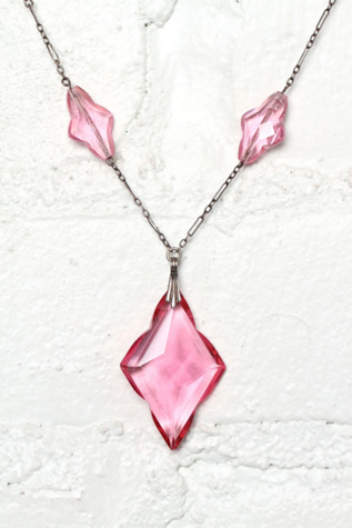 Vintage Czech Crystal Stone Necklace