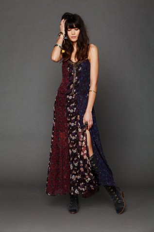 Midnight Stars Pieced Print Dress