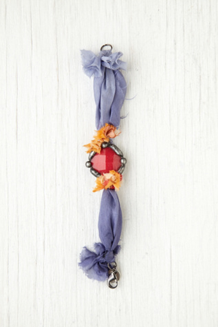Stone and Silk Bracelet