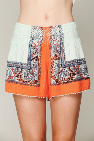 Color Between Borders Smocked Skort