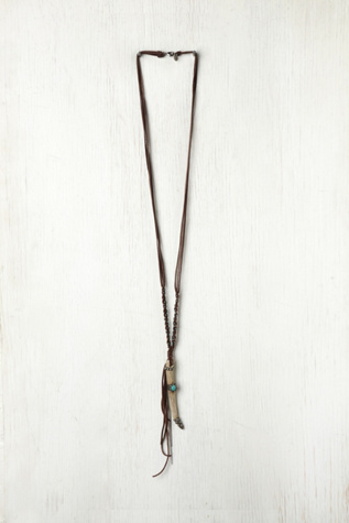 Gypsy Junkies Long Leather Horn Pendant in jewelry