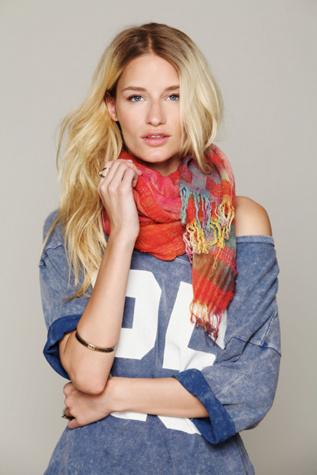 Space Dye Raw Edge Scarf