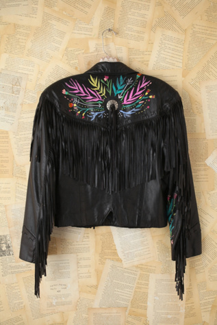 Free People Vintage Lizzy Janssen Hand-Painted Leather Jacket in vintage-jackets
