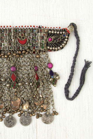 Vintage Afghani Tribal Bib Necklace