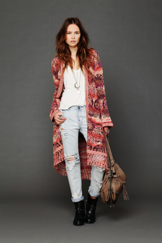 Fresh Florals Fringe Cardigan