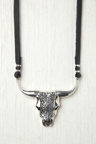 Buffalo On Leather Necklace