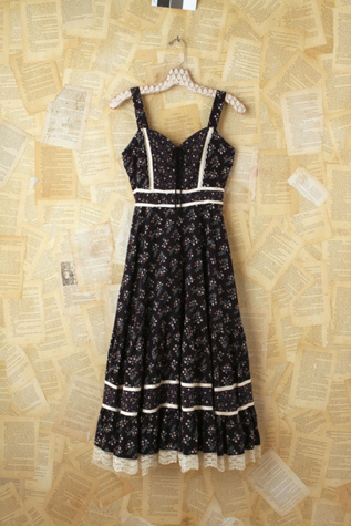 Vintage Gunne Sax Black Dress