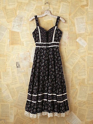 Vintage Gunne Sax Black Dress