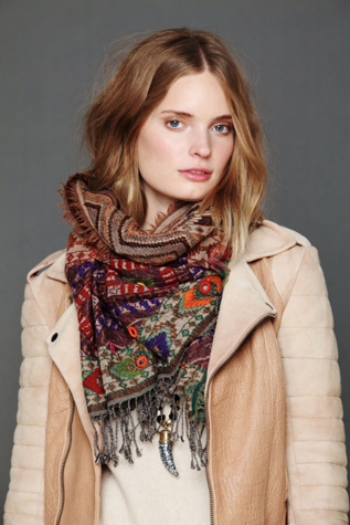 Border Print Artisan Scarf