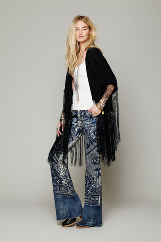 Headed West Embroidered Poncho