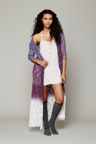 Free People FP ONE Dip Dye Lace Robe