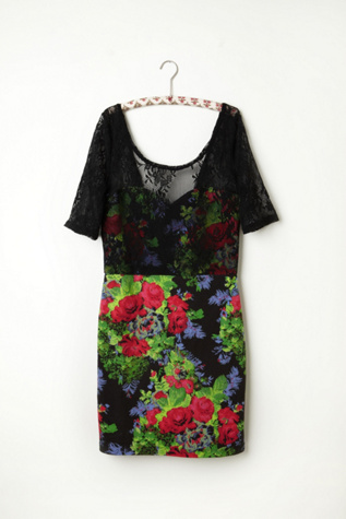 Lace Overlay Bodycon