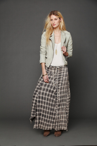 Janus Plaid Maxi Skirt