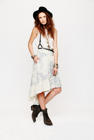 Free People Blue Skies Skirt in white-maxi-dresses