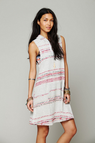 Printed Hooded Tank Dress