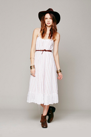 Free People Criss Cross Stripe Maxi in white-maxi-dresses
